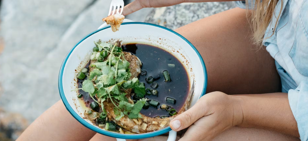 STEAMED SALTWATER FISH AND GINGER